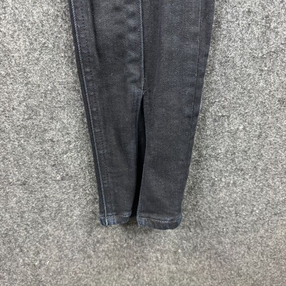 Rag & Bone Yuki Jeans Women's 26 Black Navy Coal Bar Skinny Stretch Slit - Picture 4 of 13